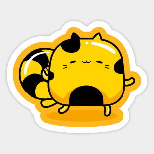 yellow cat lifeguard profession Sticker